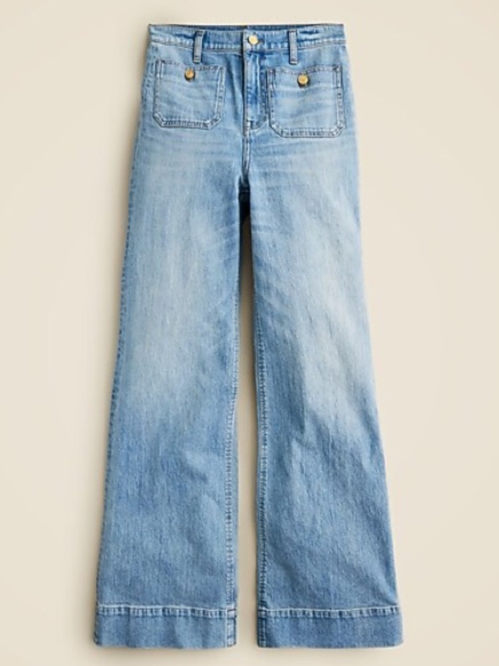 NWT J Crew Sailor denim trouser in Blue River wash Size 34
